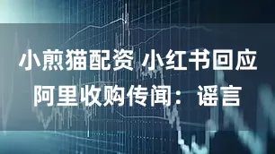 小煎猫配资 小红书回应阿里收购传闻：谣言