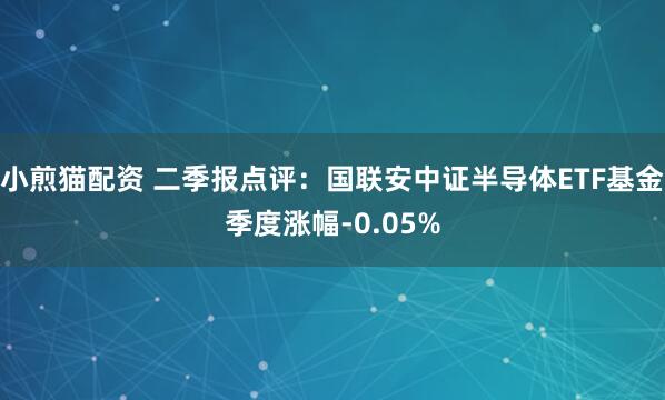 小煎猫配资 二季报点评：国联安中证半导体ETF基金季度涨幅-0.05%