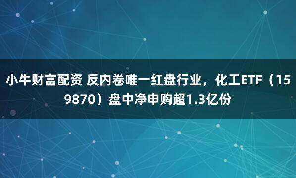 小牛财富配资 反内卷唯一红盘行业，化工ETF（159870）盘中净申购超1.3亿份